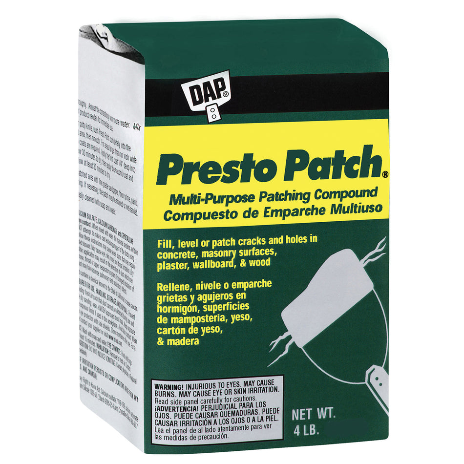 DAP® 58505 Multi-Purpose Patching Compound, Powder, White, Very Slight Ammonia, 3 days Curing, 4 lb