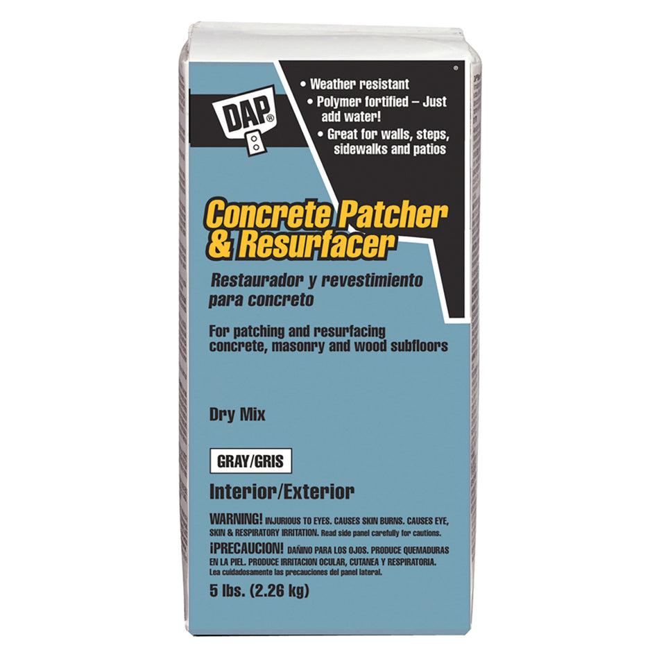 DAP® 7079810468 Dry Mix Concrete Patcher and Resurfacer, Powder, Gray, 10 lb