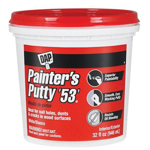 DAP® 7079812240 Painters Putty, White, 0.5 pt