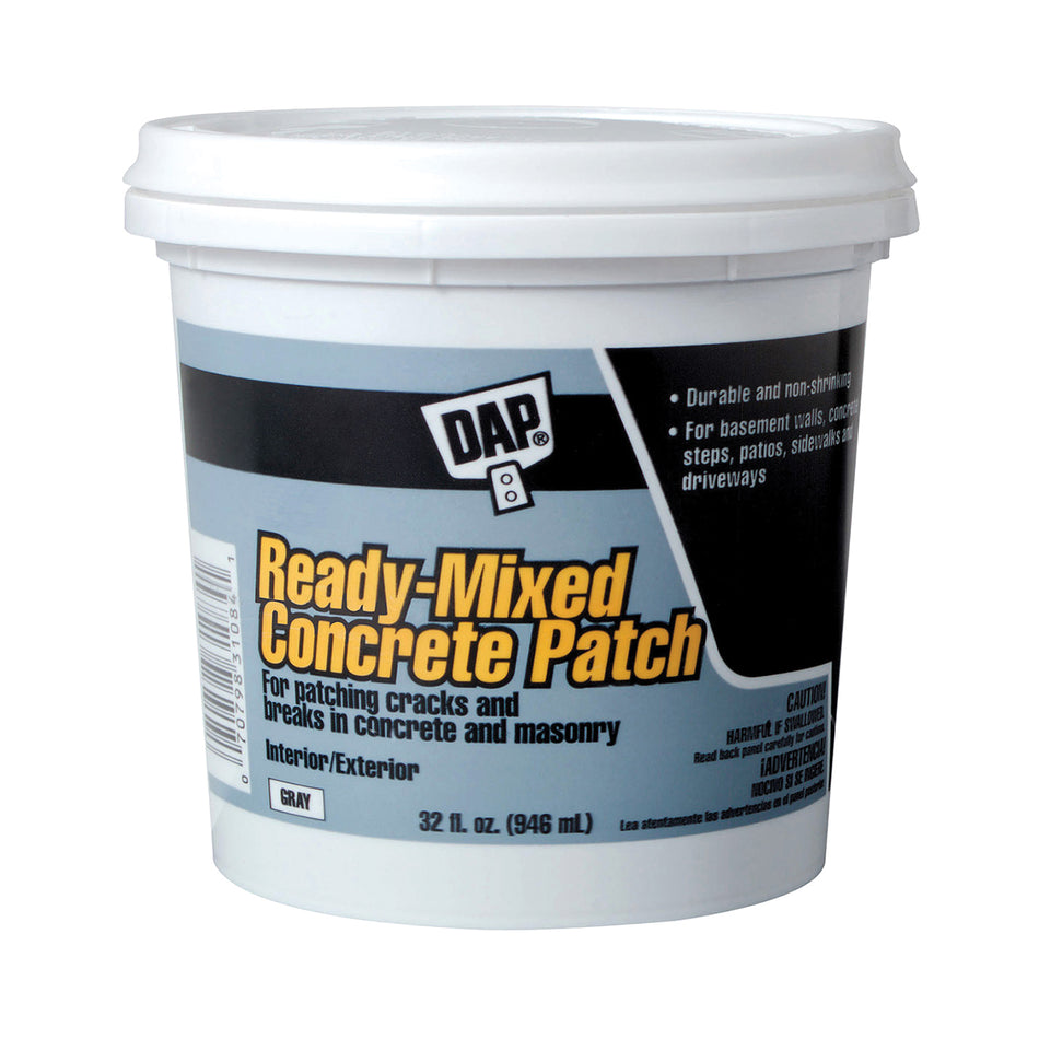 DAP® 7079831090 Ready Mixed Concrete Patch, Paste, Gray, 1 gal