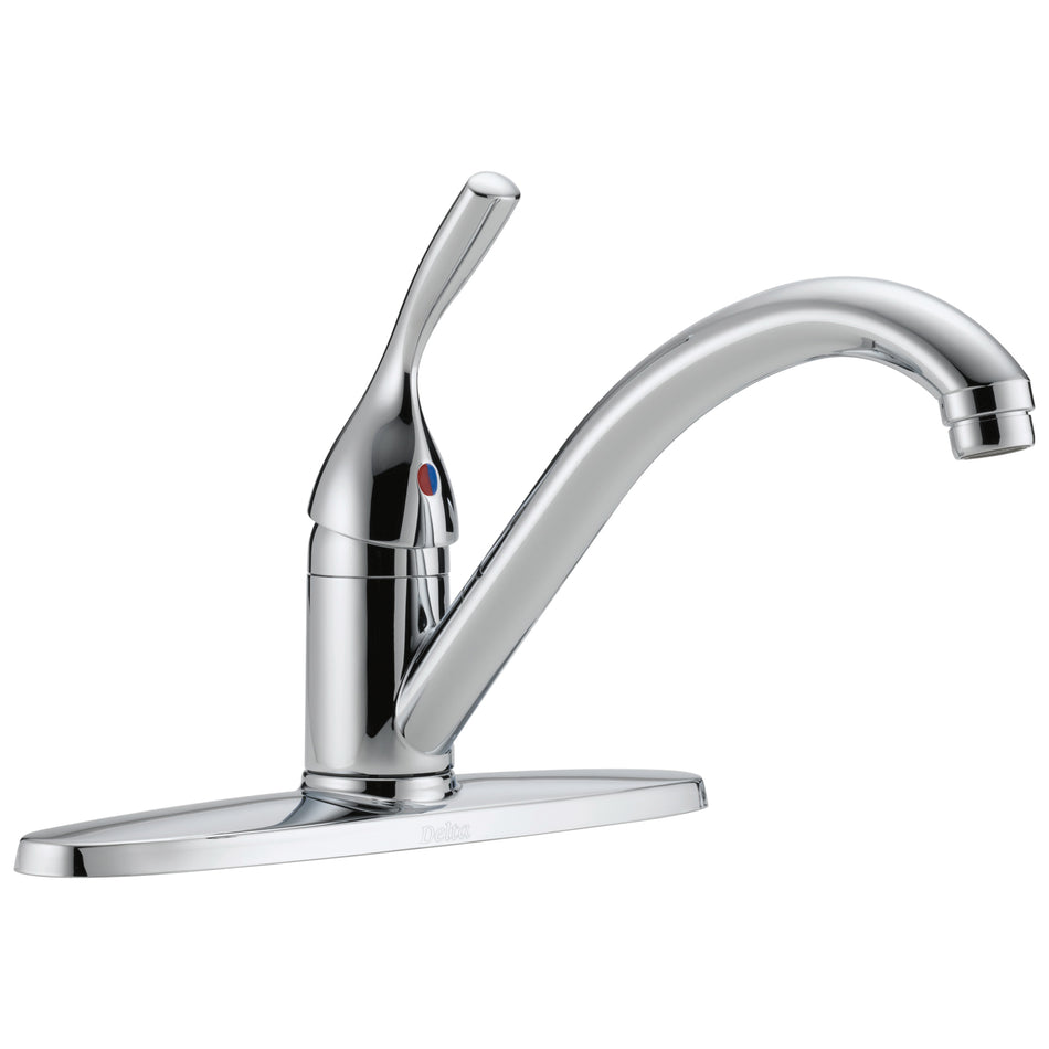 DELTA® 100-DST, Classic Collection, Deck, Single-Handle, Kitchen Faucet, Chrome