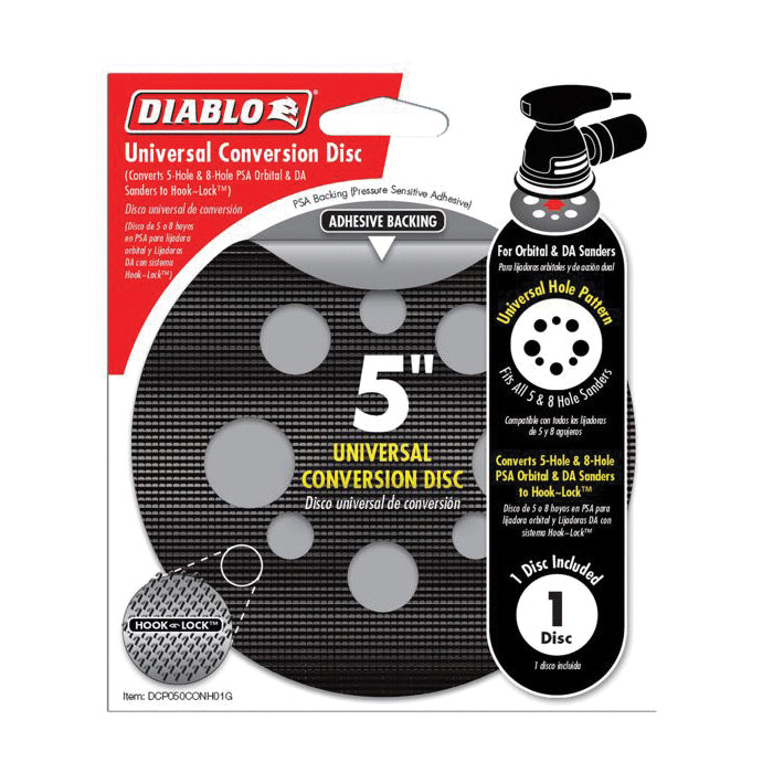 DIABLO® DCP050CONH01G Conversion Disc, 5 in Dia, For Use With: PSA Orbital, DA and Random Orbital Sanders