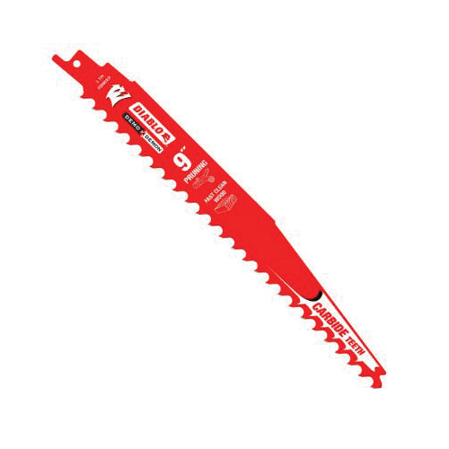 DIABLO® Demo Demon™ DS0903CP10 Pruning and Clean Wood Blade, 9 in L, Fast Cut, 3 TPI, Carbide Cutting Edge