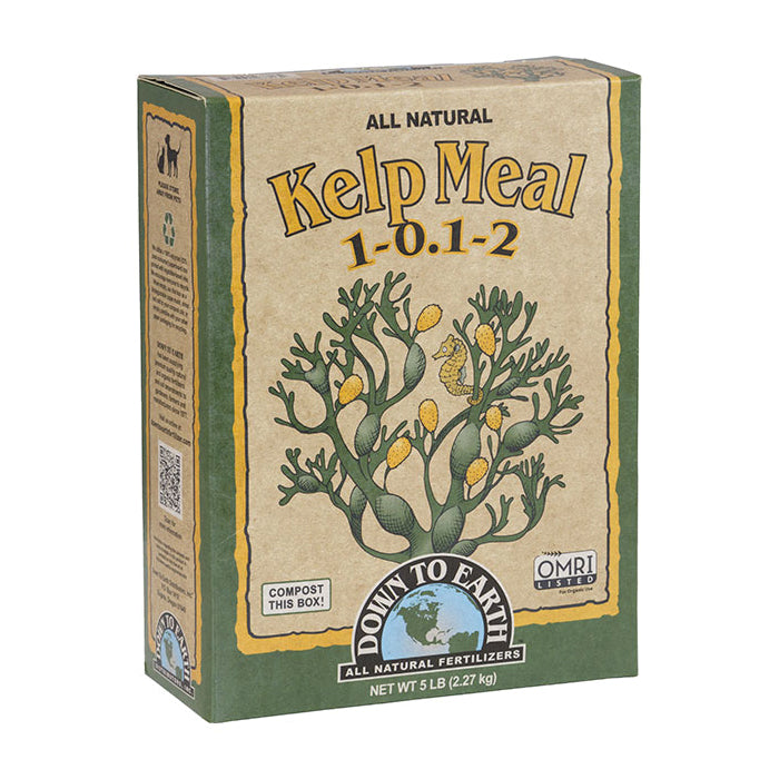 DOWN TO EARTH 7813 Kelp Meal, Granule, Dark Brown to Green, 5 lb, Box