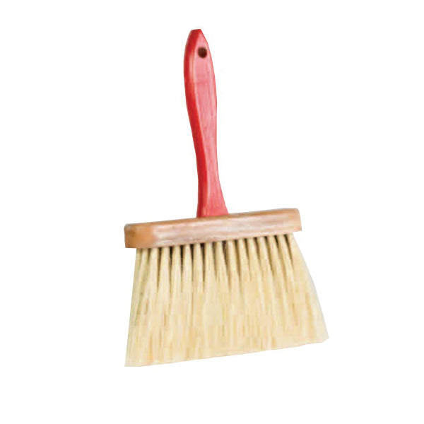 DQB 11956 Masonry Brush, 4 in L Bristle, White Bristle, Hardwood Handle, Red Handle