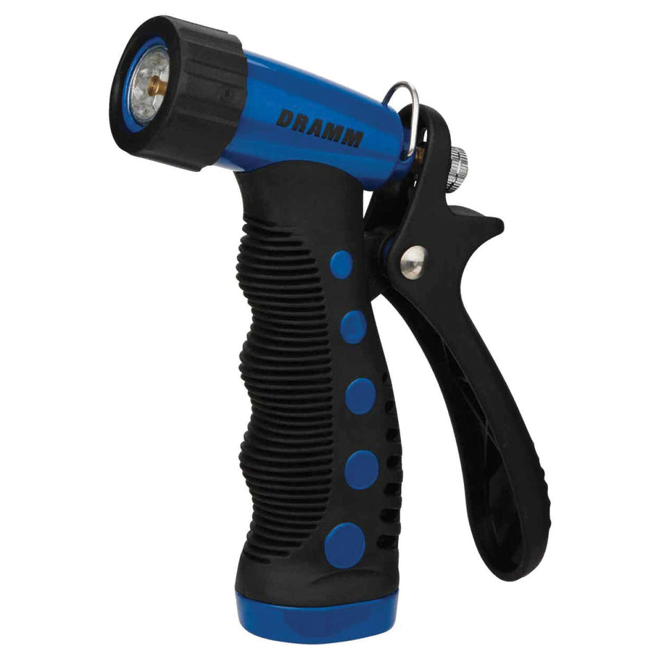 DRAMM 60-12725 Heavy-Duty Pistol Nozzle, Adjustable Spray, Metal, Blue