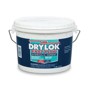 DRYLOK® Fast Plug® 00917 Hydraulic Cement, Gray, 4 lb Container