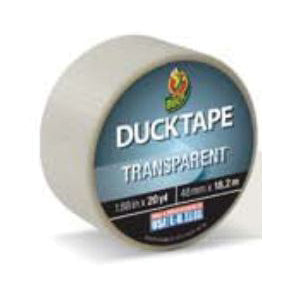 DUCK® 241380 Duct Tape, 1.88 in W, 20 yd L, Transparent Clear