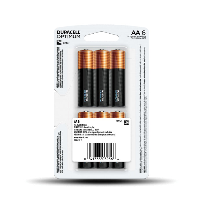 DURACELL® Optimum 032648 Battery, Alkaline, AAA, 1.5 V Nominal