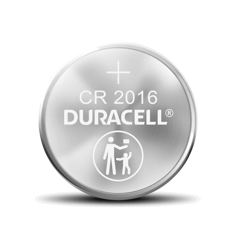 DURACELL® DL2016B2PK08 Coin Battery With Bitter Coating, Lithium, 2016, 90 mAh, 3 V Nominal