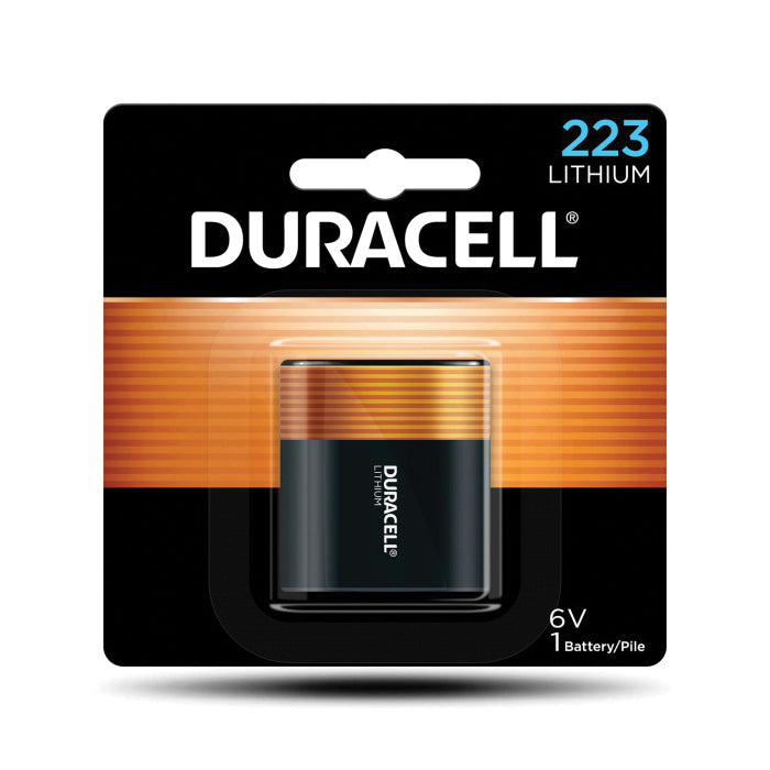 DURACELL® DL223ABPK Battery, Lithium, Manganese Dioxide, CR223, 1550 mAh, 6 V Nominal