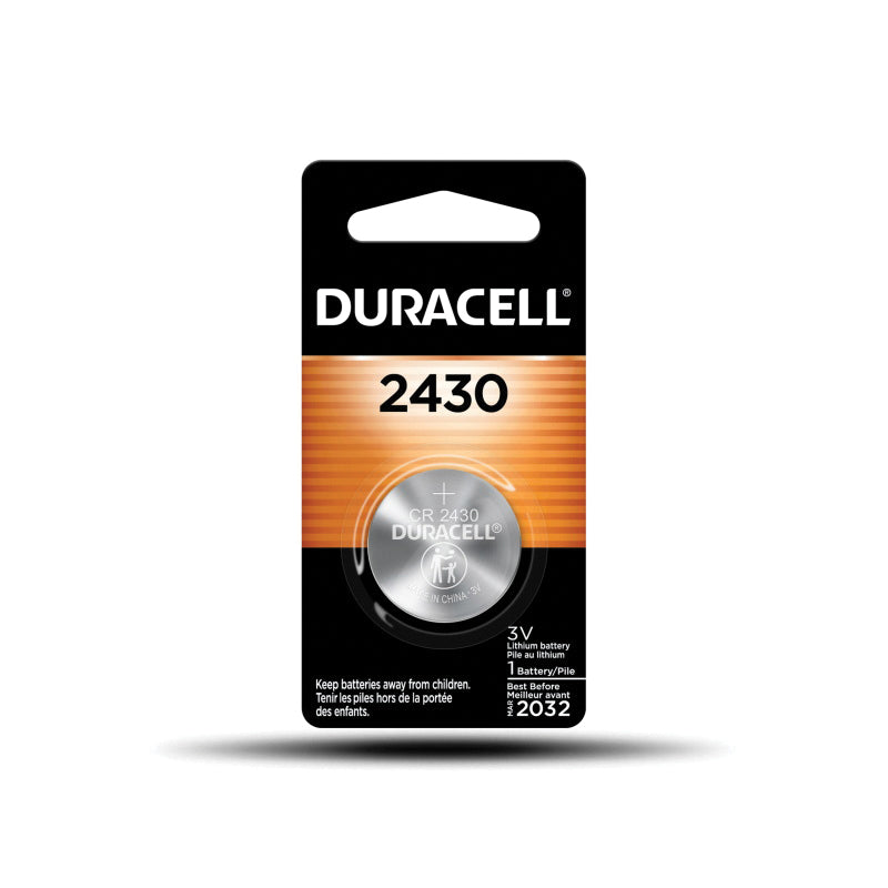 DURACELL® DL2430BPK Coin Battery, Lithium, 2430, 285 mAh, 3 V Nominal