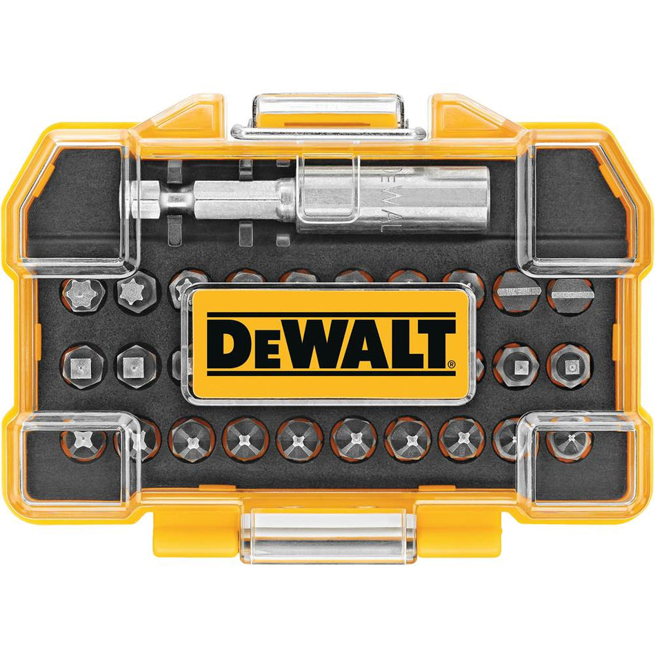 DeWALT® DWAX100 Screwdriving Set, Phillips®, Slotted, Square, Torx Point, 31-Piece