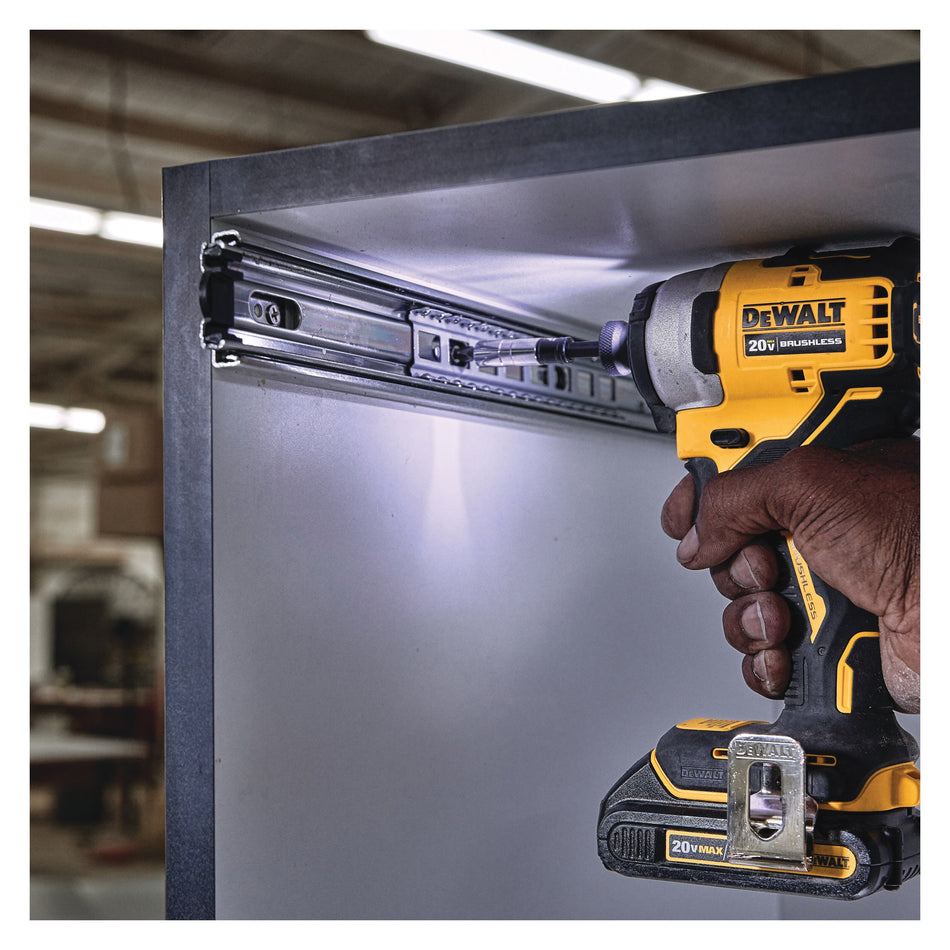 DeWALT® DCF809C1 Impact Driver Kit, Tool/Kit: Kit, 1/4 in Drive, Hex Drive, 1700 in-lb, 3200 ipm, 20 VDC, 5 Ah