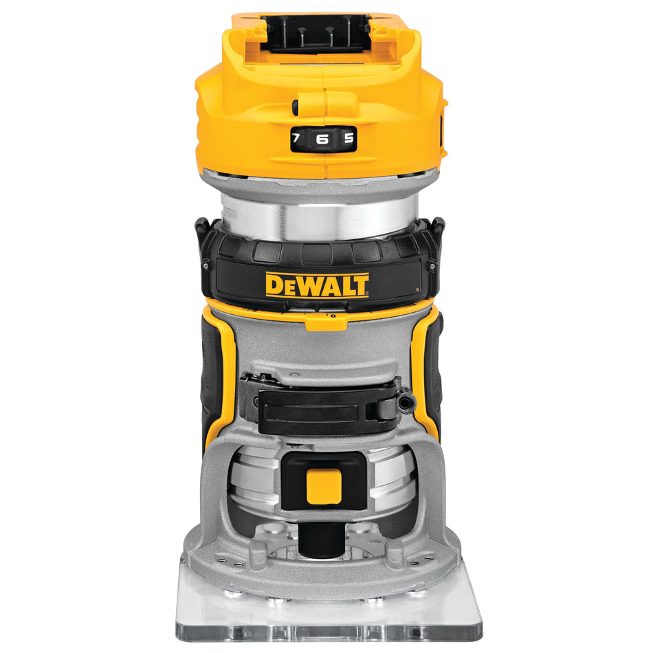 DeWALT® DCW600B Brushless Cordless Router, Tool/Kit: Tool, 4 in Base, 1/4 in Collet, 20 V, Lithium-Ion Battery