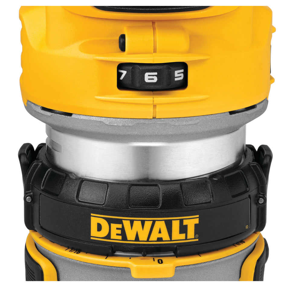 DeWALT® DCW600B Brushless Cordless Router, Tool/Kit: Tool, 4 in Base, 1/4 in Collet, 20 V, Lithium-Ion Battery