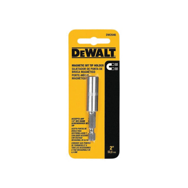 DeWALT® DW2045 Magnetic Bit Tip Holder, 2 in Drive, 3 in OAL, Steel