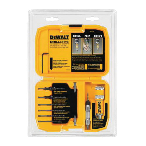 DeWALT® DW2166 Small Standard Screwdriving Set With Toughcase®+ System, Phillips®, Power Bit, Slotted, Square Recess Point, PH1, PH2, PH3, SL6, SL8, SL10, SQ1, SQ2, SQ3, PH2, SL2, PH2/PH2, PH1/SL6, PH2/SL8, PH3/SL10 Point, 45-Piece