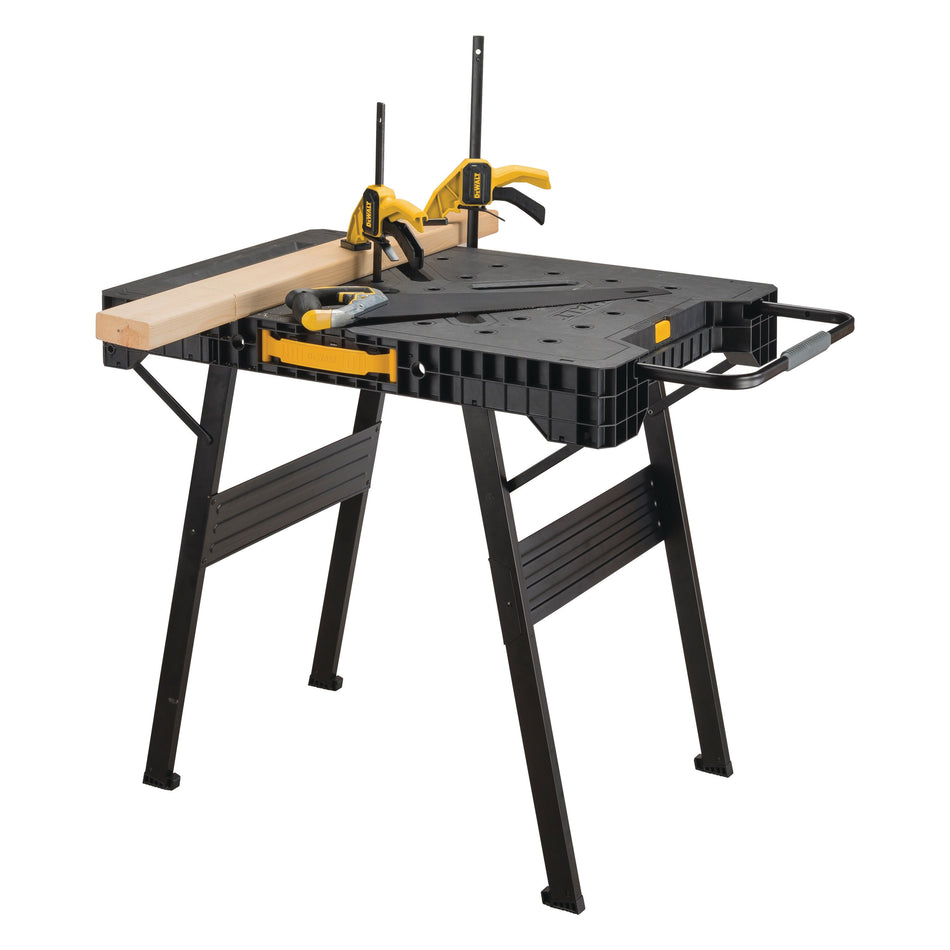 DeWALT® DWST11556 Express Workbench, 23.63 in W, 4.329 in H, 33.15 in D, Large Work Surface, Metal, Black/Yellow