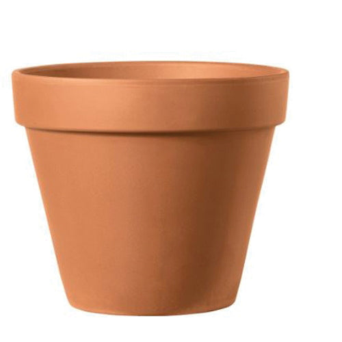 Deroma M8300PZ Garden Pot, 21 cm Dia, 19 cm H, Terracotta