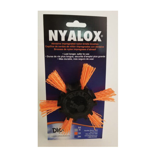 Dico® Nyalox® 7200045 Flap Brush, 4 in Dia Brush, Nylon Bristle, Orange