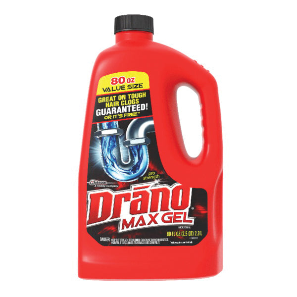 Drano® 40109 Clog Remover, 80 fl-oz, Bottle, Gel