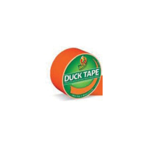 DUCK® 1265019 Duct Tape, 9 mil Thick, 1.88 in W, 15 yd L, Neon Orange, Rubber Adhesive, Cloth Backing