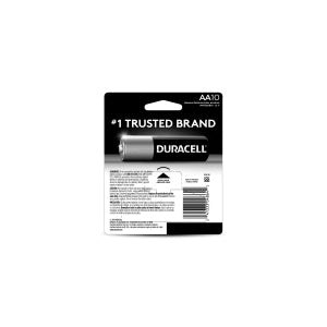 DURACELL® CopperTop DURMN1500B8Z Battery, Alkaline, AA, 2.85 Ah, 1.5 V Nominal, Non-Rechargeable