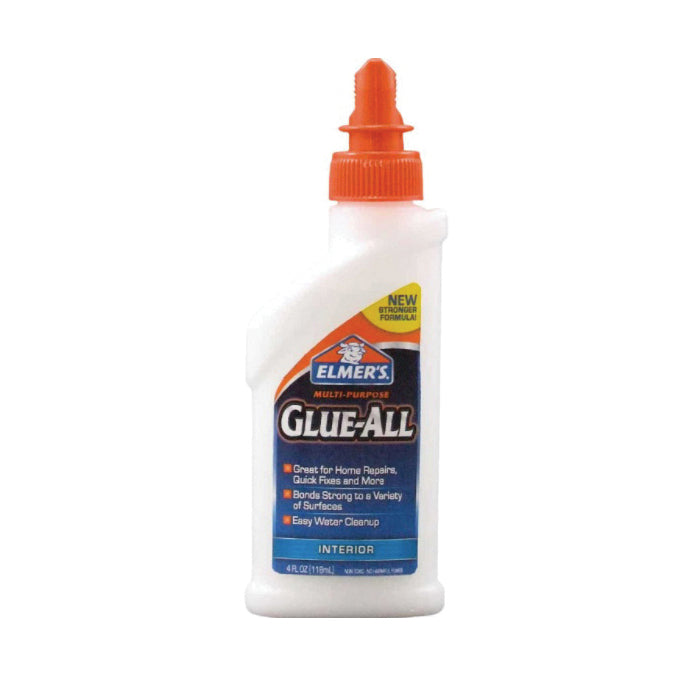 ELMER'S® E3810 All-Purpose Glue, Liquid, White, Mild, 8 hr Curing, 4 oz, Bottle