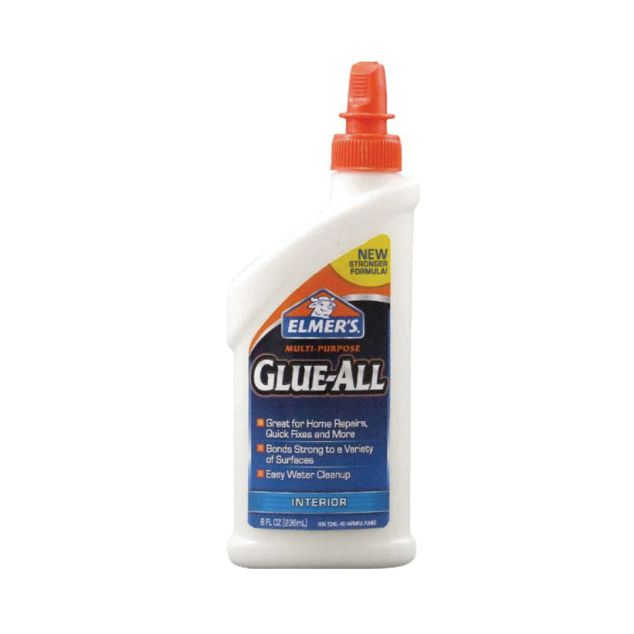 ELMER'S® E3820 All-Purpose Glue, Liquid, White, Mild, 8 hr Curing, 8 oz, Bottle