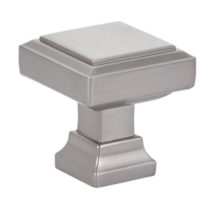 EMTEK® 86295US15 Cabinet Knob, Square, 1-1/4 in Projection, Satin Nickel