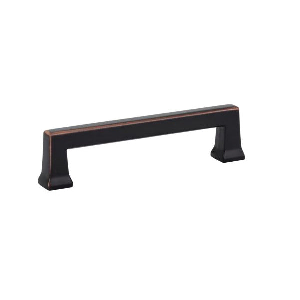 EMTEK® ART DECO Series 86425US10B Alexander Cabinet Pull, 4-5/8 in L Handle, 1-1/8 in Projection, Oil-Rubbed Bronze