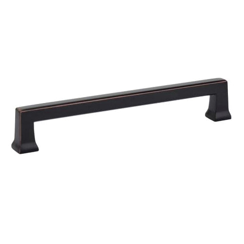 EMTEK® ART DECO Series 86426US10B Alexander Cabinet Pull, 6-5/8 in L Handle, 1-1/8 in Projection, Oil-Rubbed Bronze