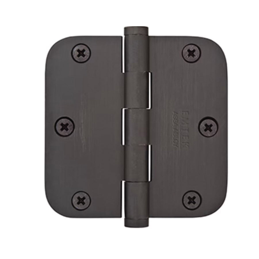 EMTEK® 91023-US19 Residential-Duty Hinge, 3-1/2 in, 3-1/2 in H, 3-1/2 in W, Stainless Steel, Flat Black