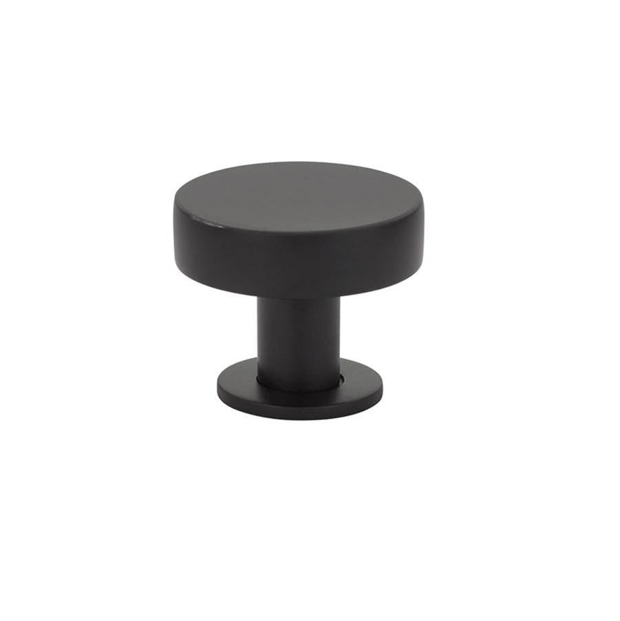 EMTEK® 86321US19 Cadet Cabinet Knob, 1-1/8 in Projection, Flat Black