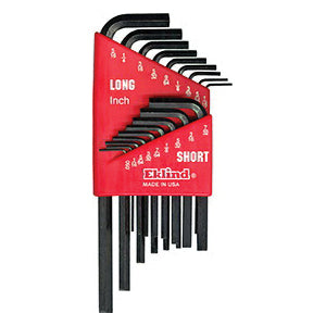 Eklind® Hex-L® 10018 Hex-Key Set With Holder, System of Measurement: Imperial, Alloy Steel, Black Oxide, 18 -Piece