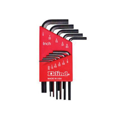 Eklind® 10111 Hex-Key Set, System of Measurement: Imperial, L Key, Alloy Steel, Black Oxide, 11 -Piece