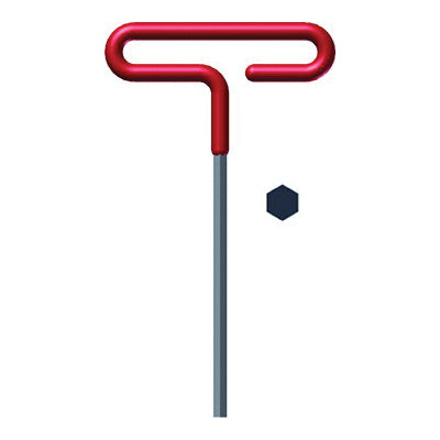 Eklind® 51610 Cushion Grip Hex-Key, System of Measurement: Imperial, T Key, 5/32 in Tip, Alloy Steel Key