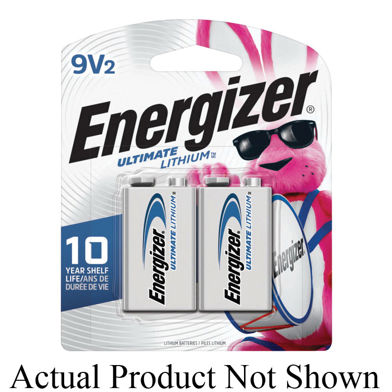 Energizer® Ultimate Lithium™ L522BP Battery, Lithium-Manganese Dioxide, 522, 9 V Nominal