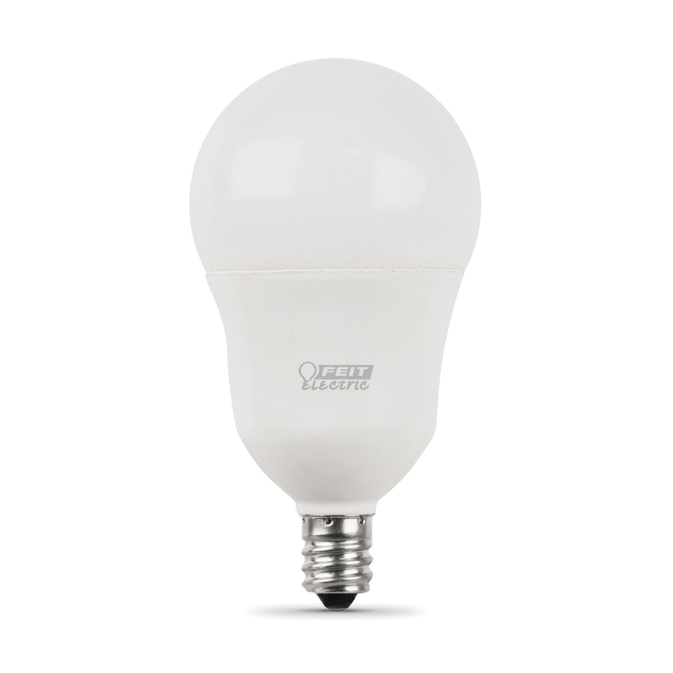 FEIT Electric BPA1560C/927CA/2 LED Bulb, 6 W, Arbitrary, Candelabra, Frosted, 2700 K, 750 Lumens, 180 deg Beam