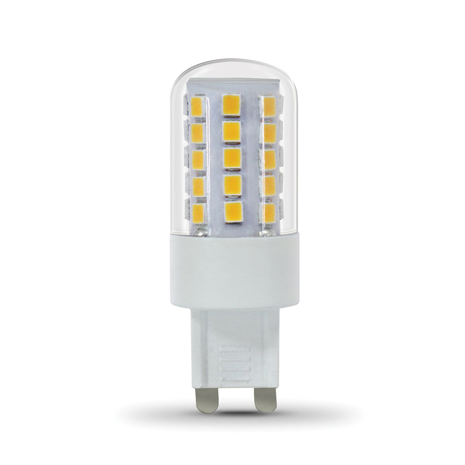 FEIT Electric BPG940/830/LED LED Bulb, 4.5 W, Tubular, Bi-Pin, Clear, 3000 K, 500 Lumens