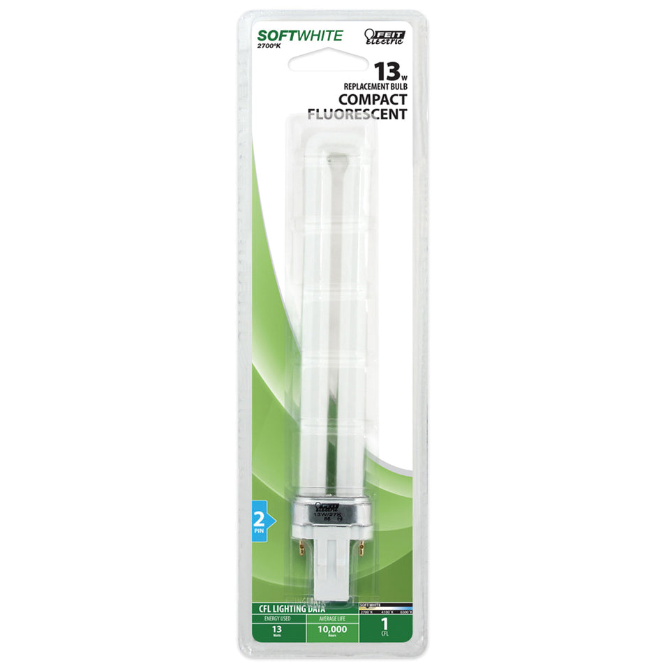 FEIT Electric BPPL9 Compact Fluorescent Lamp, Bi-Pin, 2700 K, 560 Lumens