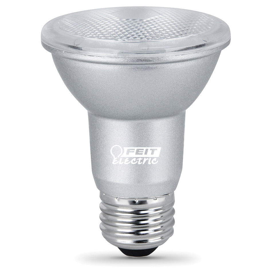 FEIT Electric PAR20DM/930CA LED Bulb, 5 W, Parabolic, Medium, Silver, 3000 K, 450 Lumens, 40 deg Beam