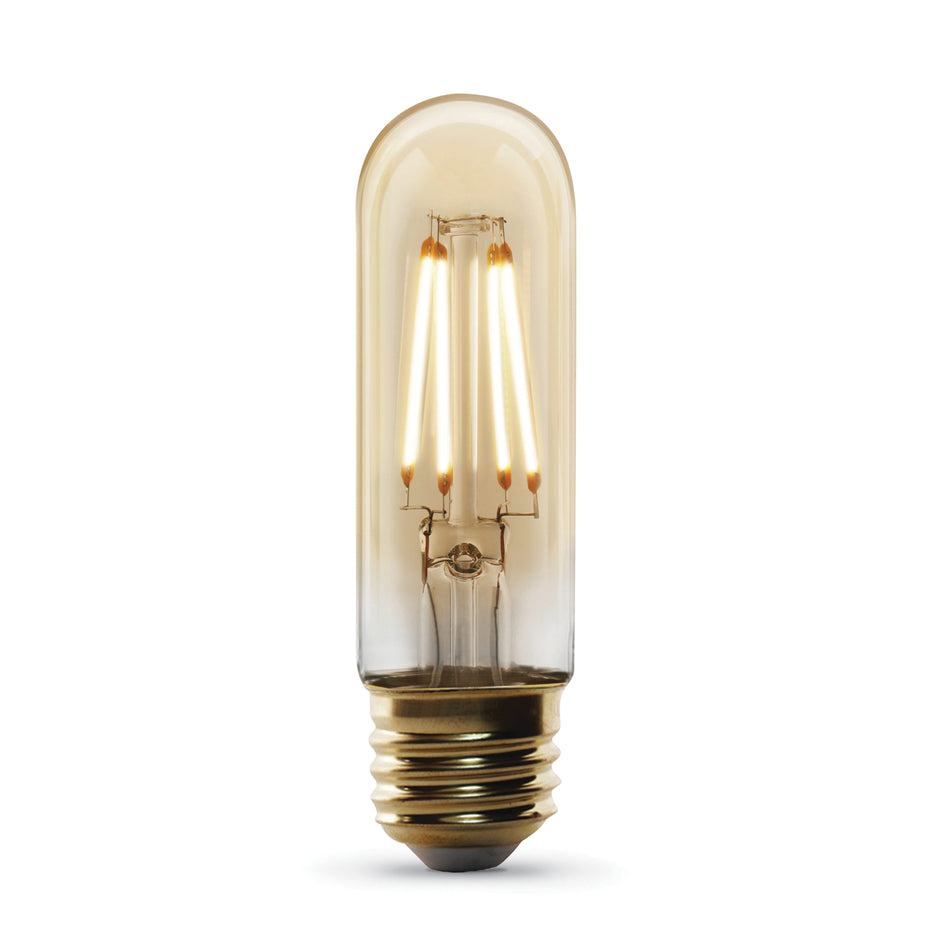 FEIT Electric CFT/VG/LED Vintage LED Bulb, 3.5 W, Candle Angular, Candelabra, Amber, 2100 K, 200 Lumens