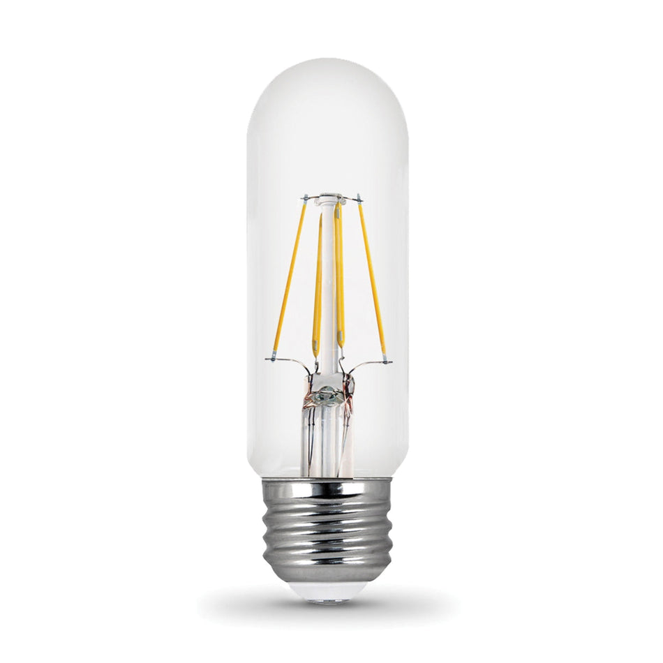 FEIT Electric BPT1040927CARP Replacement Filament LED Light Bulb, 4.5 W, Tubular, Medium Screw, Clear, 2700 K