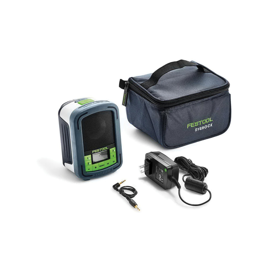 FESTOOL 200184 Jobsite Radio, Tool/Kit: Tool, 18 V, Lithium-Ion Battery, 3-1/4 in OAL