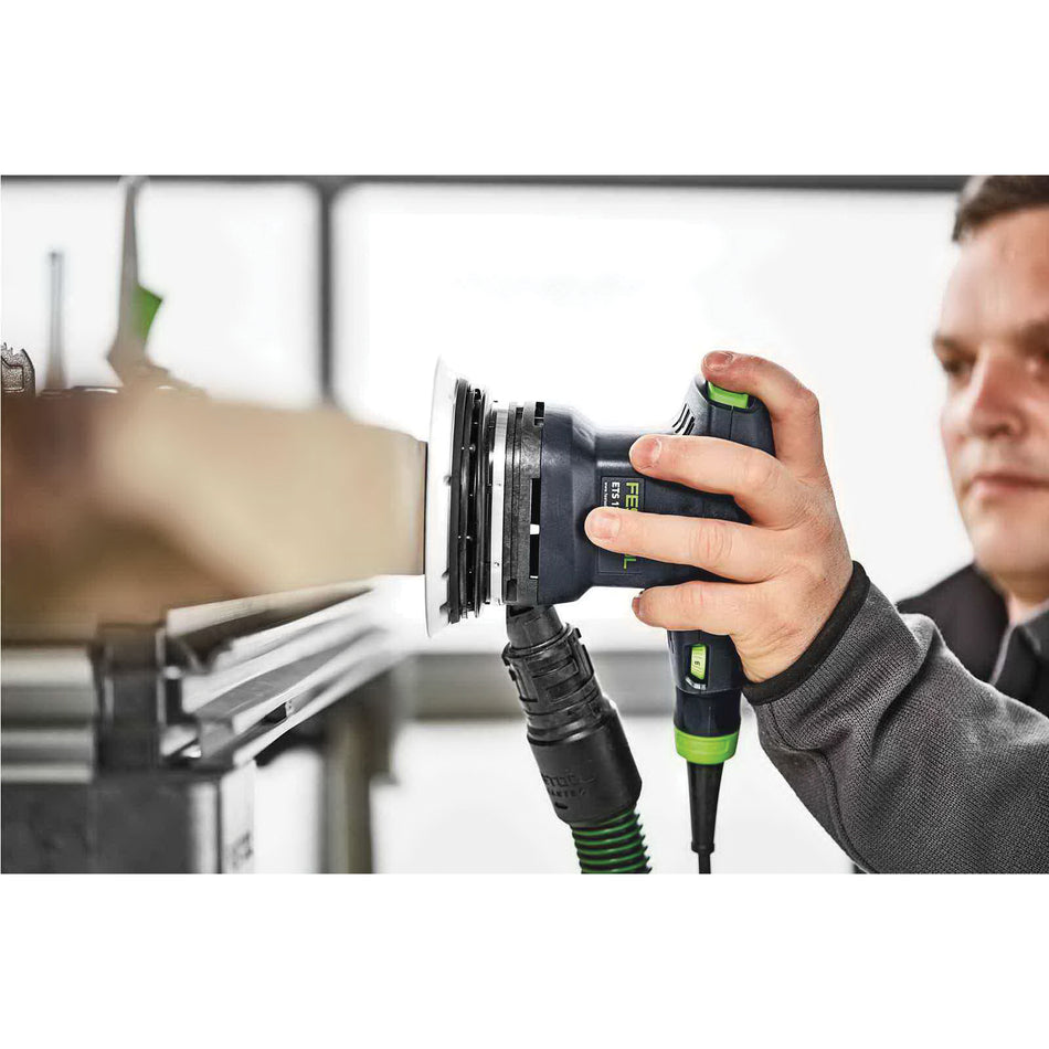 FESTOOL 576070 Random Orbital Sander, Tool/Kit: Tool, 5 in Pad, 250 W, 6000 to 12000 rpm Speed