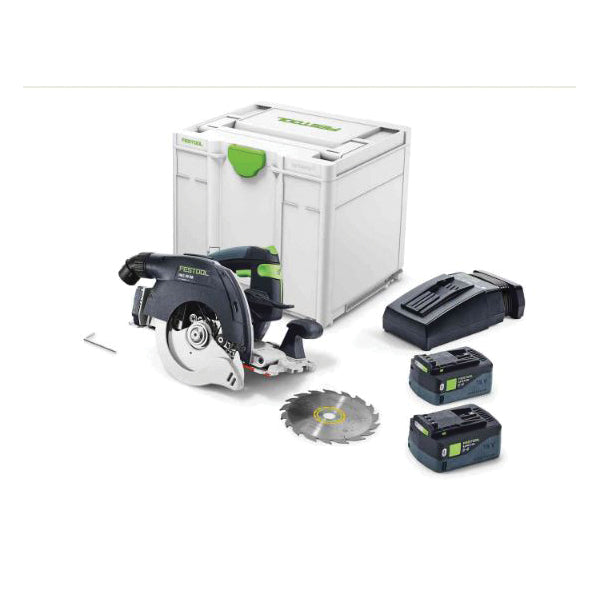 FESTOOL 576167 Track Saw, 6-1/4 in Dia Blade, 1-5/8 to 1-1/2 in D Cutting, 18 V, 5.2 Ah, 4500 rpm Speed