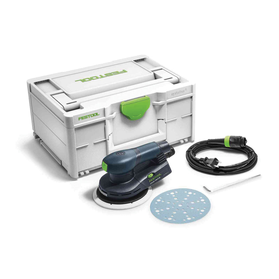 FESTOOL 576339 Random Orbital Sander, Tool/Kit: Kit, 6 in Pad, 400 W, 6000 to 10000 rpm Speed