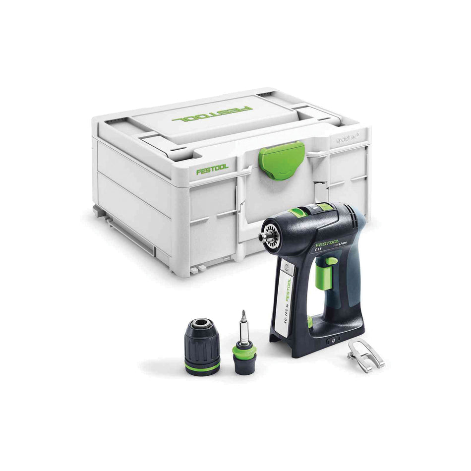 FESTOOL 576439 Cordless Drill, Tool/Kit: Tool, 239 in-lb, 398.3 in-lb, 1/16 to 1/2 in Chuck, Keyless Chuck, 18 V